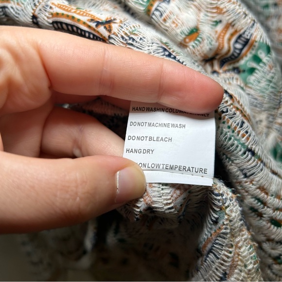 BUNDLE Teal Button-Up Blouse and Patterned Knit Top Women’s Medium Fall boho - Picture 7 of 14